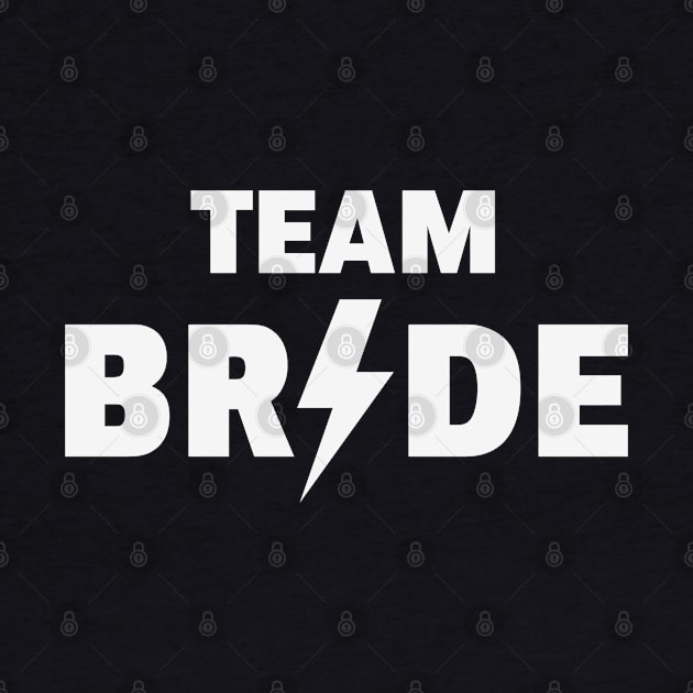 Team Bride Rocks (Hen Night / Bachelorette Party / Heavy Metal / White) by MrFaulbaum